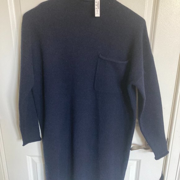 NWT Madewell (Re)sourced Cashmere Roll-Neck Mini Sweater Dress - Picture 2 of 3